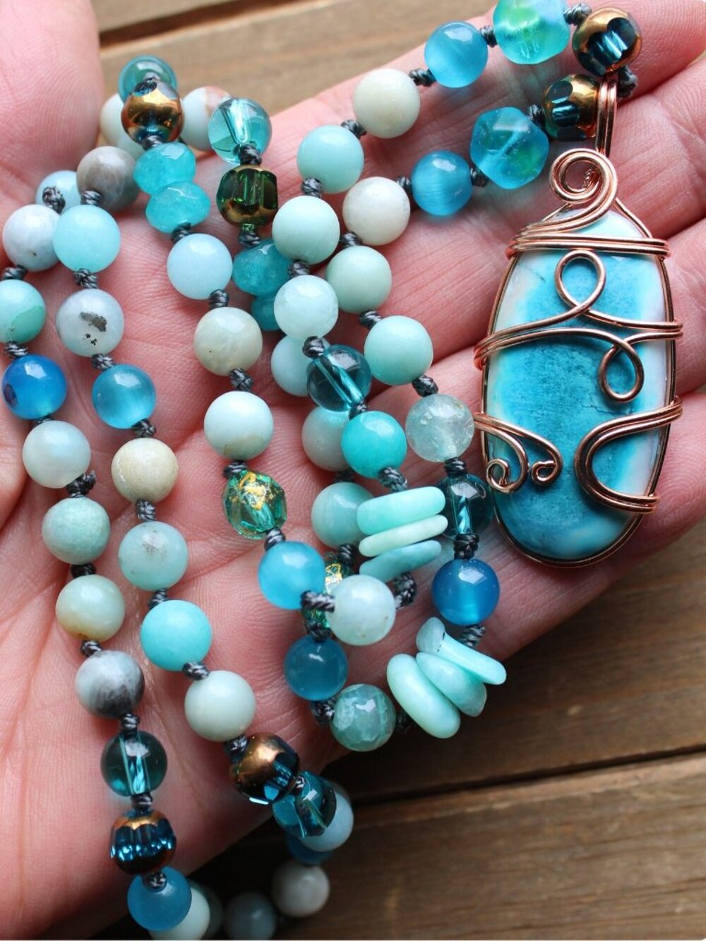 Exquisite Bohemian Gemstone Jewelry Necklace